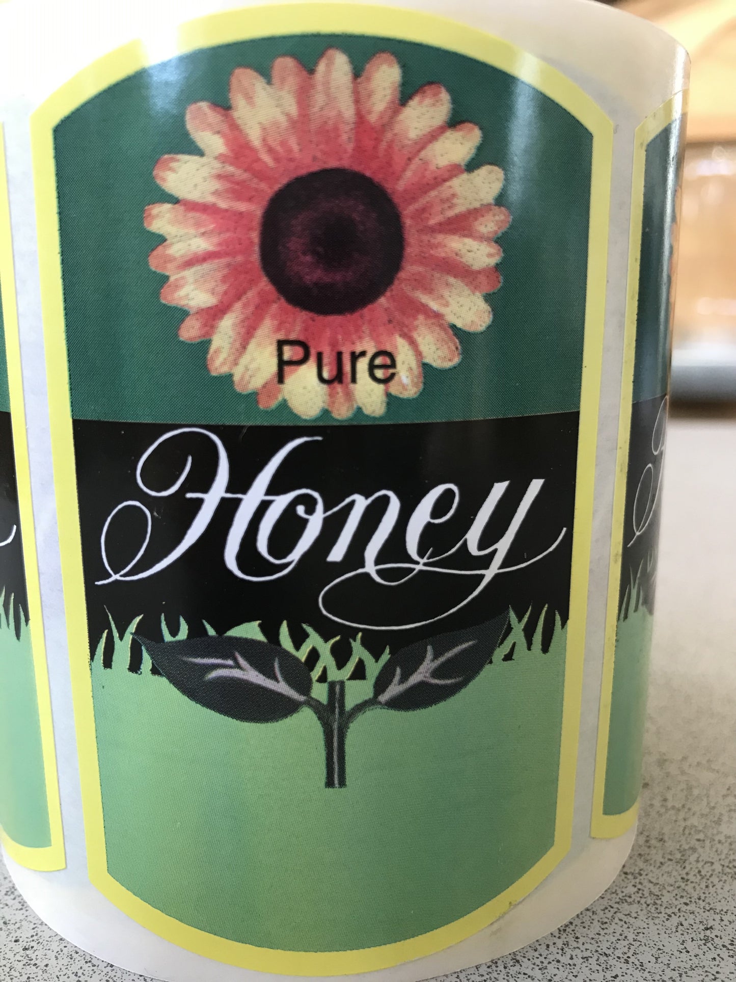 Label Pure Honey-Sunflower