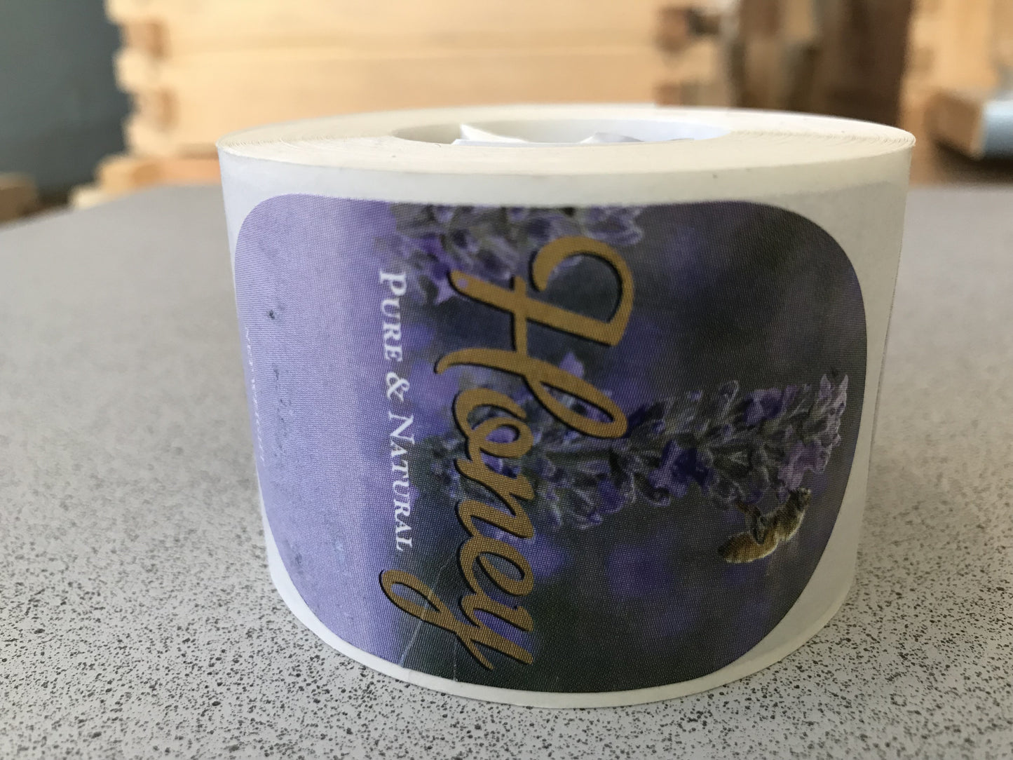 Pure and Natural Honey Label - Lavender