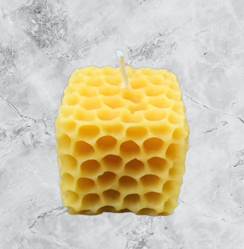 Candle - Square Votive honey comb