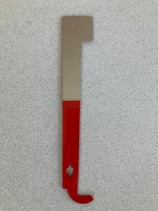 Red Hive tool with a hook