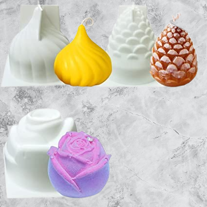 3 piece silicone candle mold set
