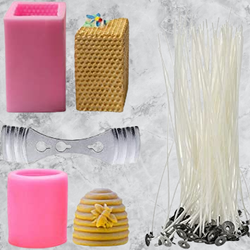 Square Honey Comb and Skep Silicone mold kit