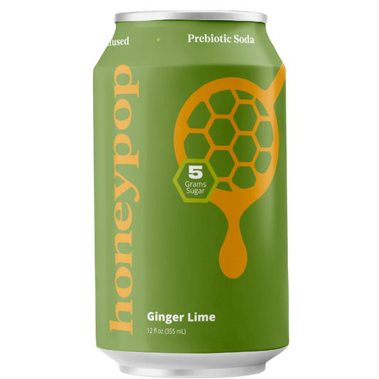 Green Bee Honeypop - Honeypop Ginger Lime - Prebiotic Soda