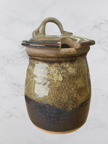 Ceramic Honey Pot with dipper – BeeMan Direct