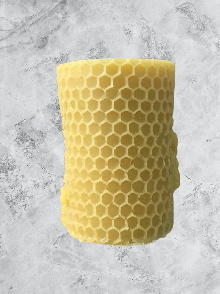 Pillar candle mold with bees and flowers