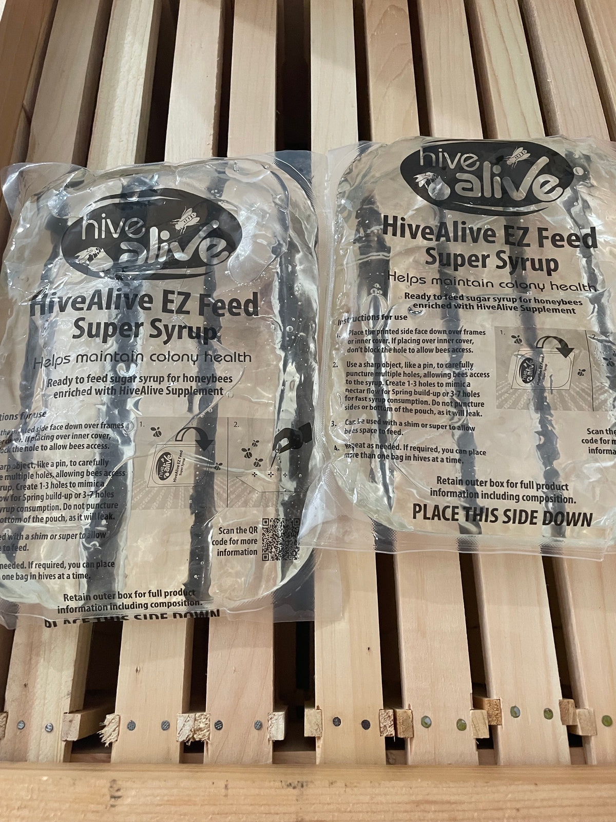 Hive Alive - Ready to feed - EZ Feed syrup pouches