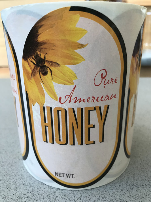 Label Pure American Honey-Sunflower