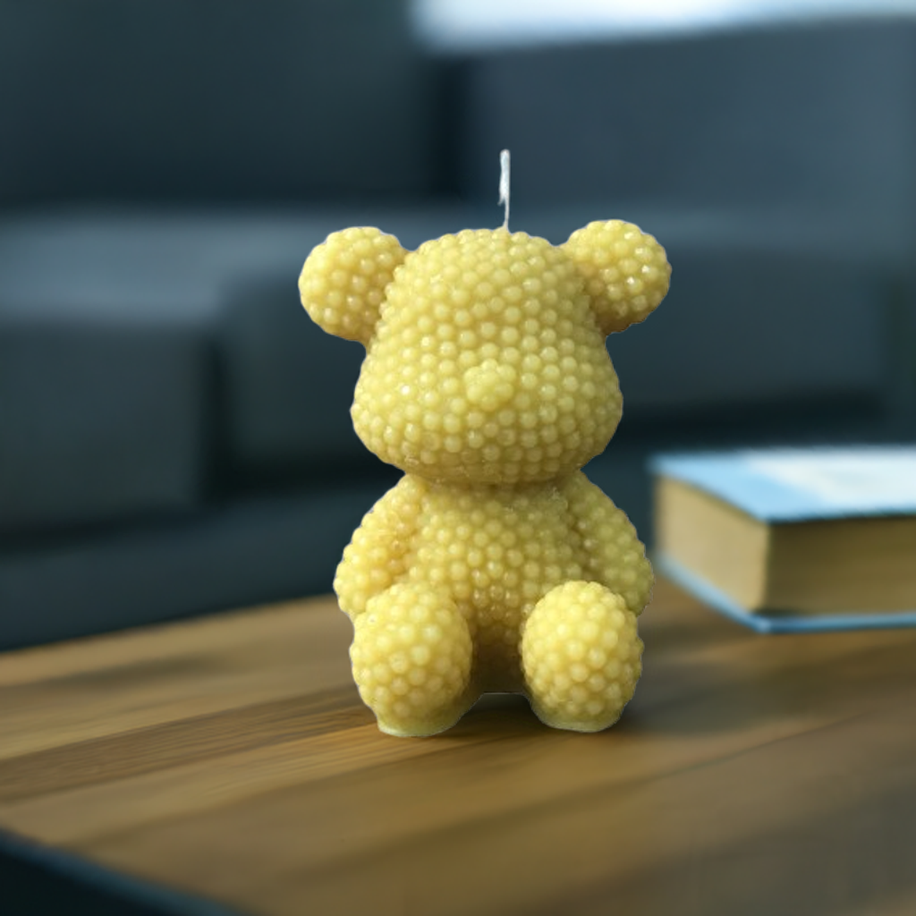 3D Beaded Bear candle mold