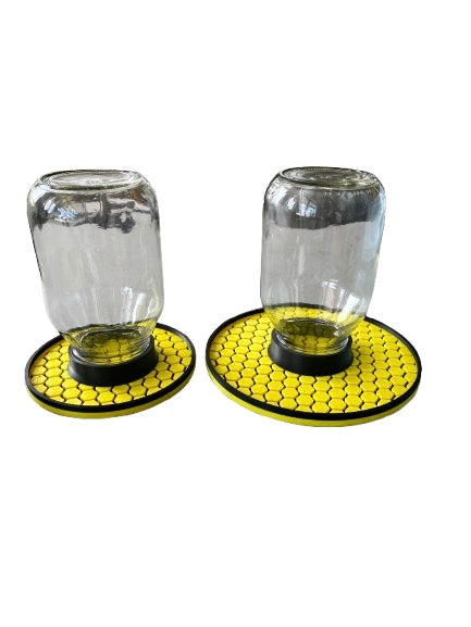 Bee feeder/waterer with jar