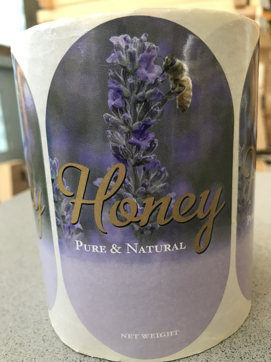 Pure and Natural Honey Label - Lavender