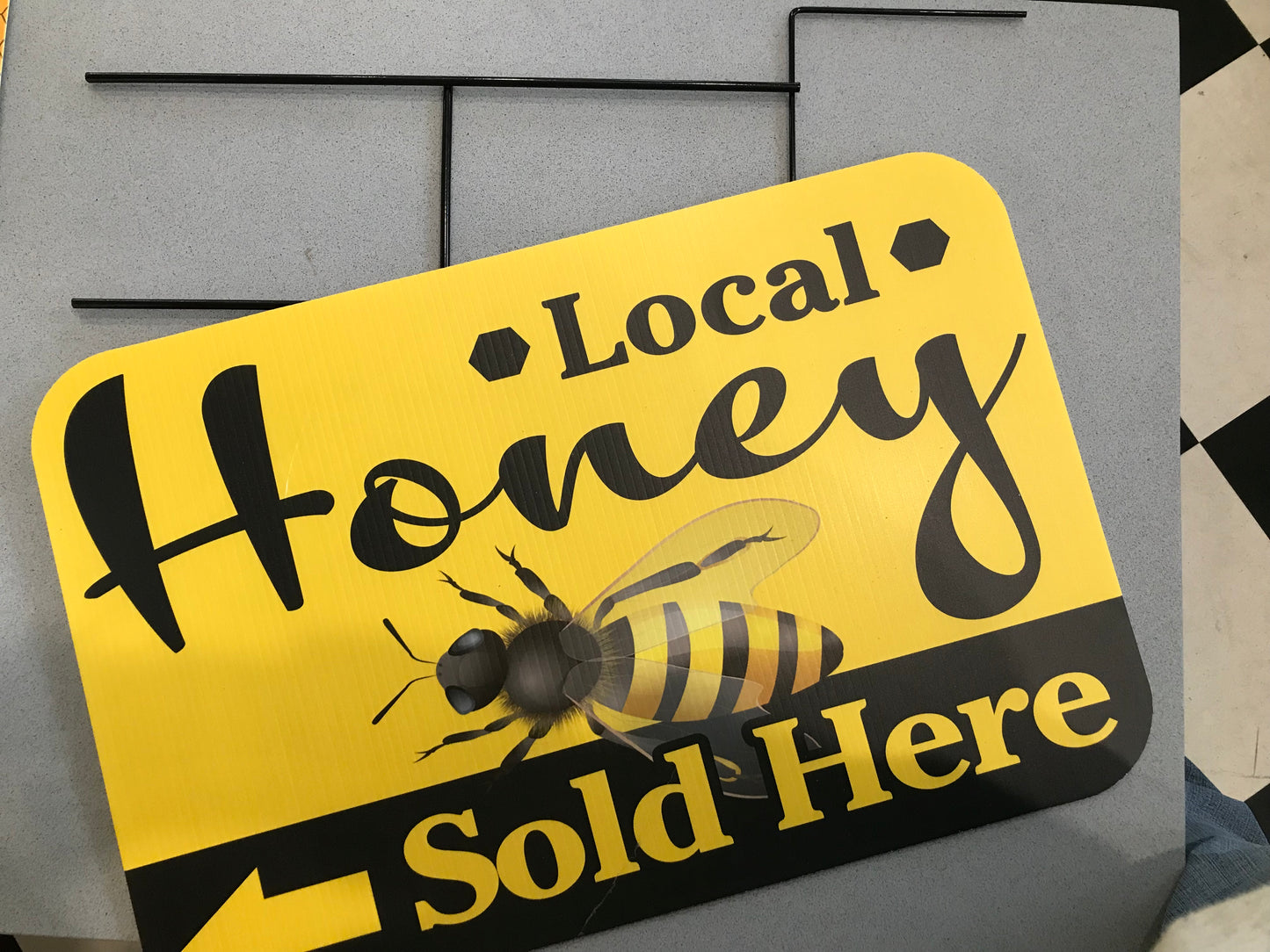 Local honey Sold Here 2pk